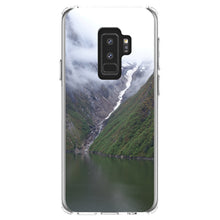 DistinctInk® Clear Shockproof Hybrid Case for Apple iPhone / Samsung Galaxy / Google Pixel - Tracy Arm Fjord Waterfall