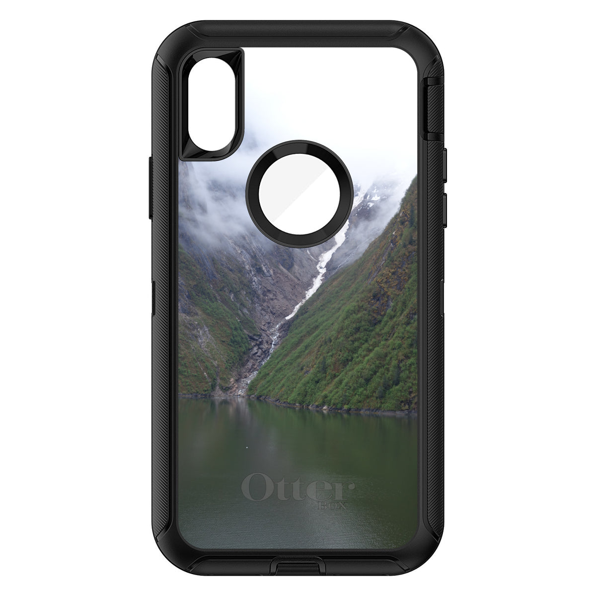 Tracy Arm Fjord Waterfall OtterBox Defender Case for iPhone & Galaxy, view 3
