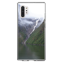 DistinctInk® Clear Shockproof Hybrid Case for Apple iPhone / Samsung Galaxy / Google Pixel - Tracy Arm Fjord Waterfall