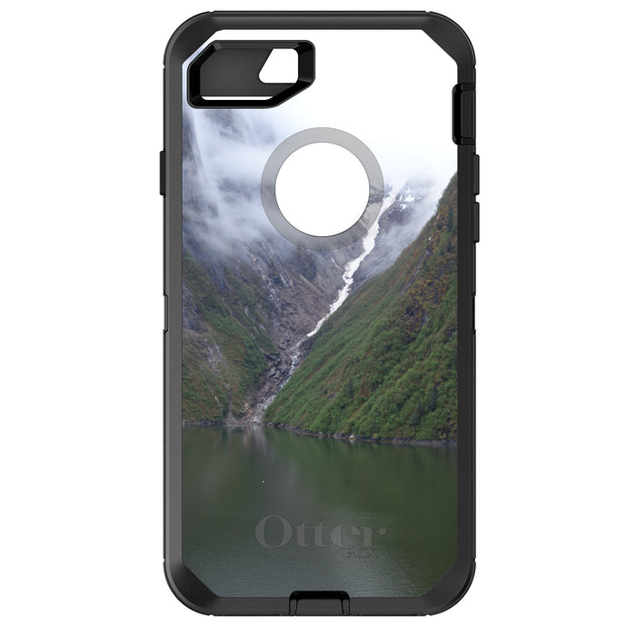 DistinctInk™ OtterBox Defender Series Case for Apple iPhone / Samsung Galaxy / Google Pixel - Tracy Arm Fjord Waterfall