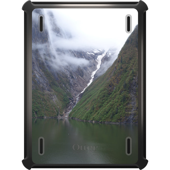 DistinctInk™ OtterBox Defender Series Case for Apple iPad / iPad Pro / iPad Air / iPad Mini - Tracy Arm Fjord Waterfall