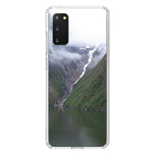 DistinctInk® Clear Shockproof Hybrid Case for Apple iPhone / Samsung Galaxy / Google Pixel - Tracy Arm Fjord Waterfall