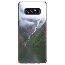DistinctInk® Clear Shockproof Hybrid Case for Apple iPhone / Samsung Galaxy / Google Pixel - Tracy Arm Fjord Waterfall