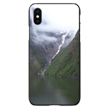 DistinctInk® Hard Plastic Snap-On Case for Apple iPhone or Samsung Galaxy - Tracy Arm Fjord Waterfall