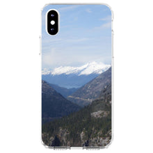 DistinctInk® Clear Shockproof Hybrid Case for Apple iPhone / Samsung Galaxy / Google Pixel - Skagway Alaska Mountains