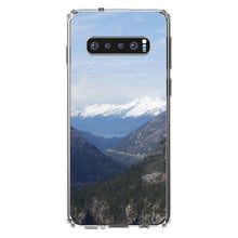 DistinctInk® Clear Shockproof Hybrid Case for Apple iPhone / Samsung Galaxy / Google Pixel - Skagway Alaska Mountains