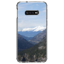 DistinctInk® Clear Shockproof Hybrid Case for Apple iPhone / Samsung Galaxy / Google Pixel - Skagway Alaska Mountains