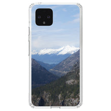 DistinctInk® Clear Shockproof Hybrid Case for Apple iPhone / Samsung Galaxy / Google Pixel - Skagway Alaska Mountains