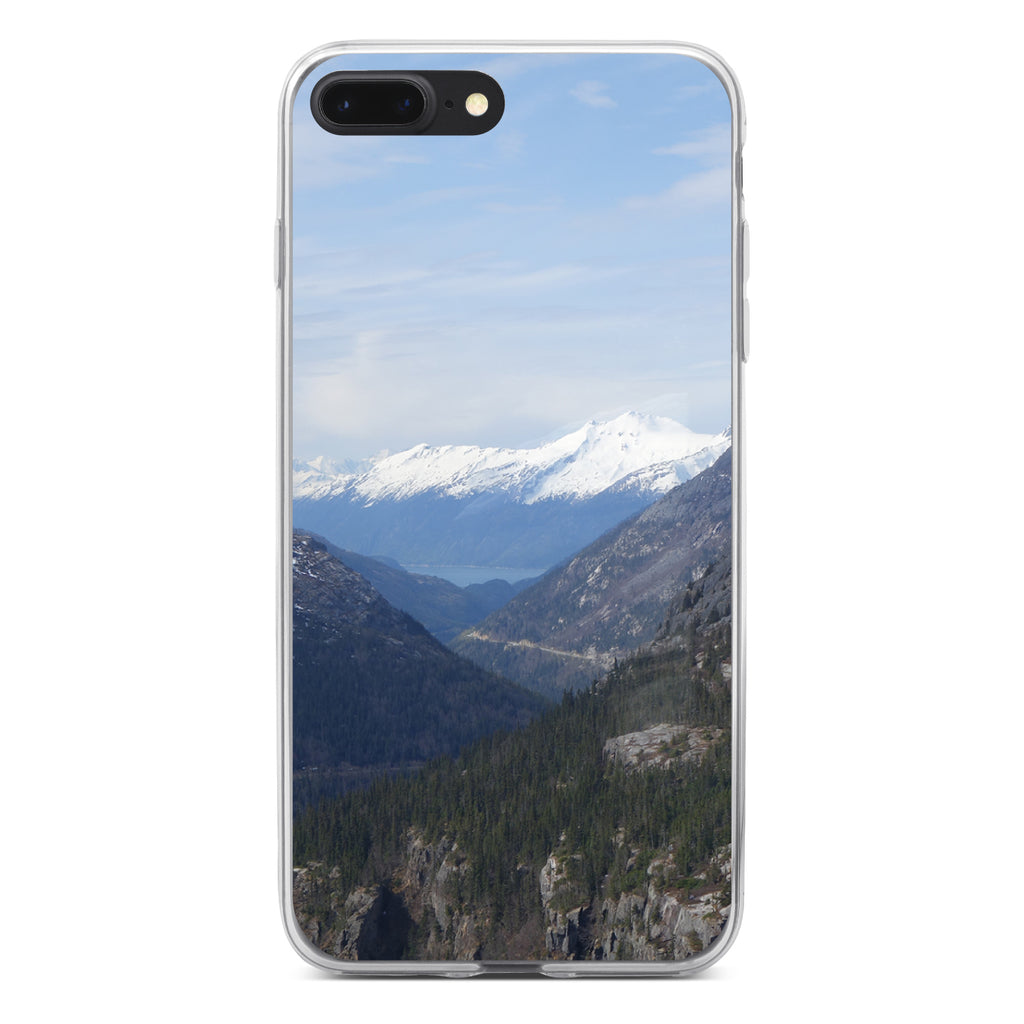 Skagway Alaska Mountains Clear Shockproof iPhone Case, view 6