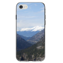 DistinctInk® Clear Shockproof Hybrid Case for Apple iPhone / Samsung Galaxy / Google Pixel - Skagway Alaska Mountains
