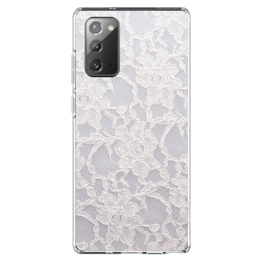 White Lace Wedding Clear Shockproof iPhone Case, view 7