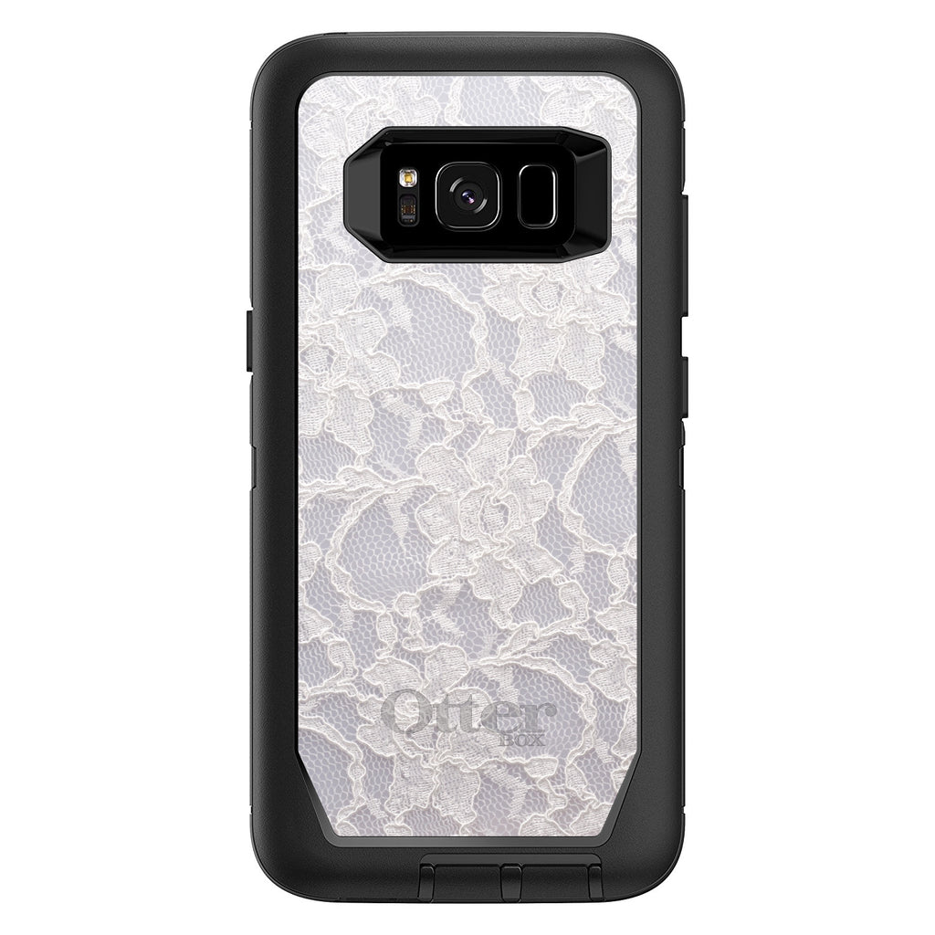 White Lace Wedding OtterBox Defender Case for iPhone & Galaxy, view 12
