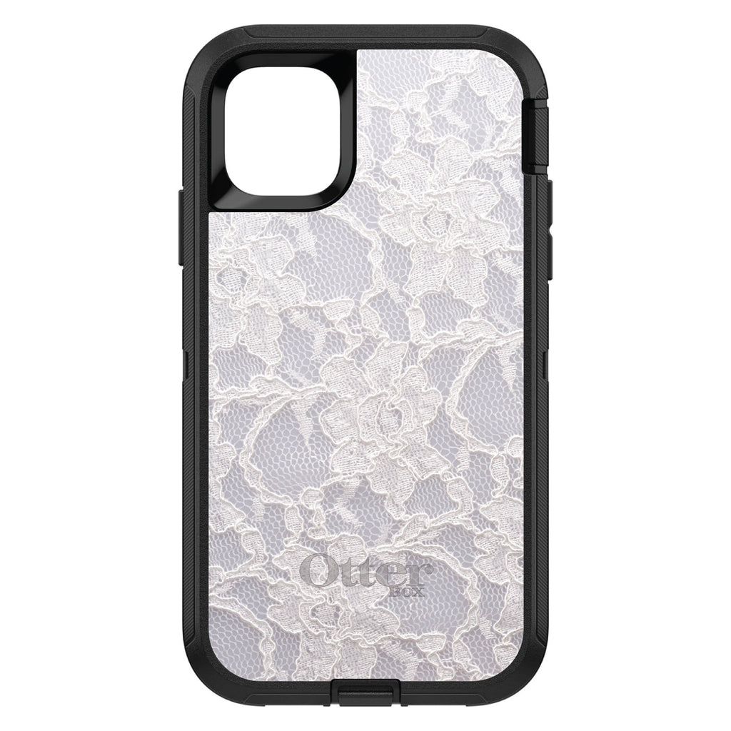 White Lace Wedding OtterBox Defender Case for iPhone & Galaxy, view 2