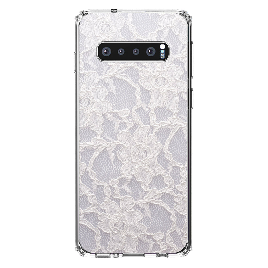 White Lace Wedding Clear Shockproof iPhone Case, view 17