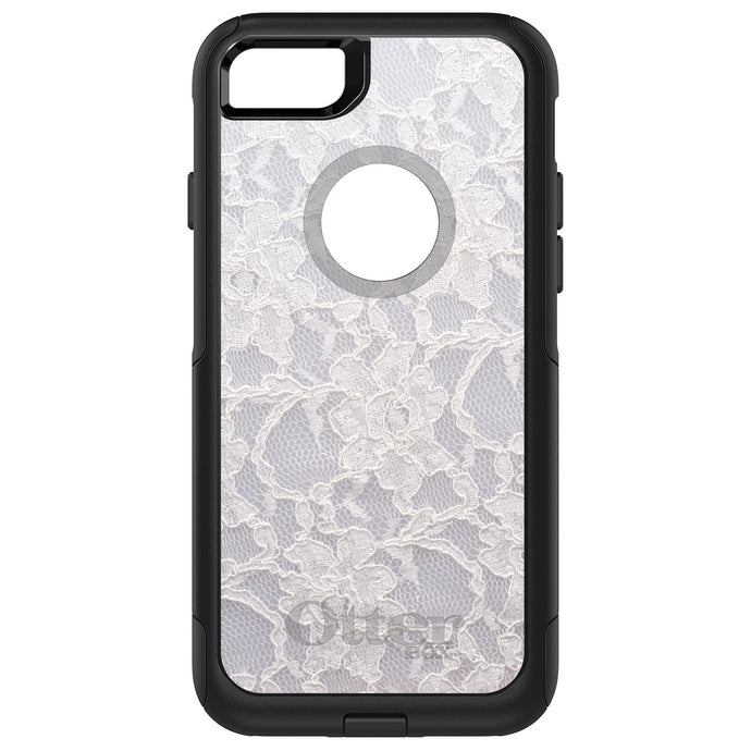 DistinctInk OtterBox Commuter Series Case for Apple iPhone or Samsung Galaxy - White Lace Wedding