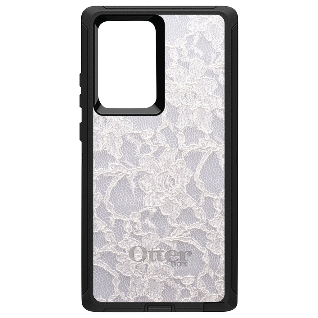 White Lace Wedding OtterBox Defender Case for iPhone & Galaxy, view 13