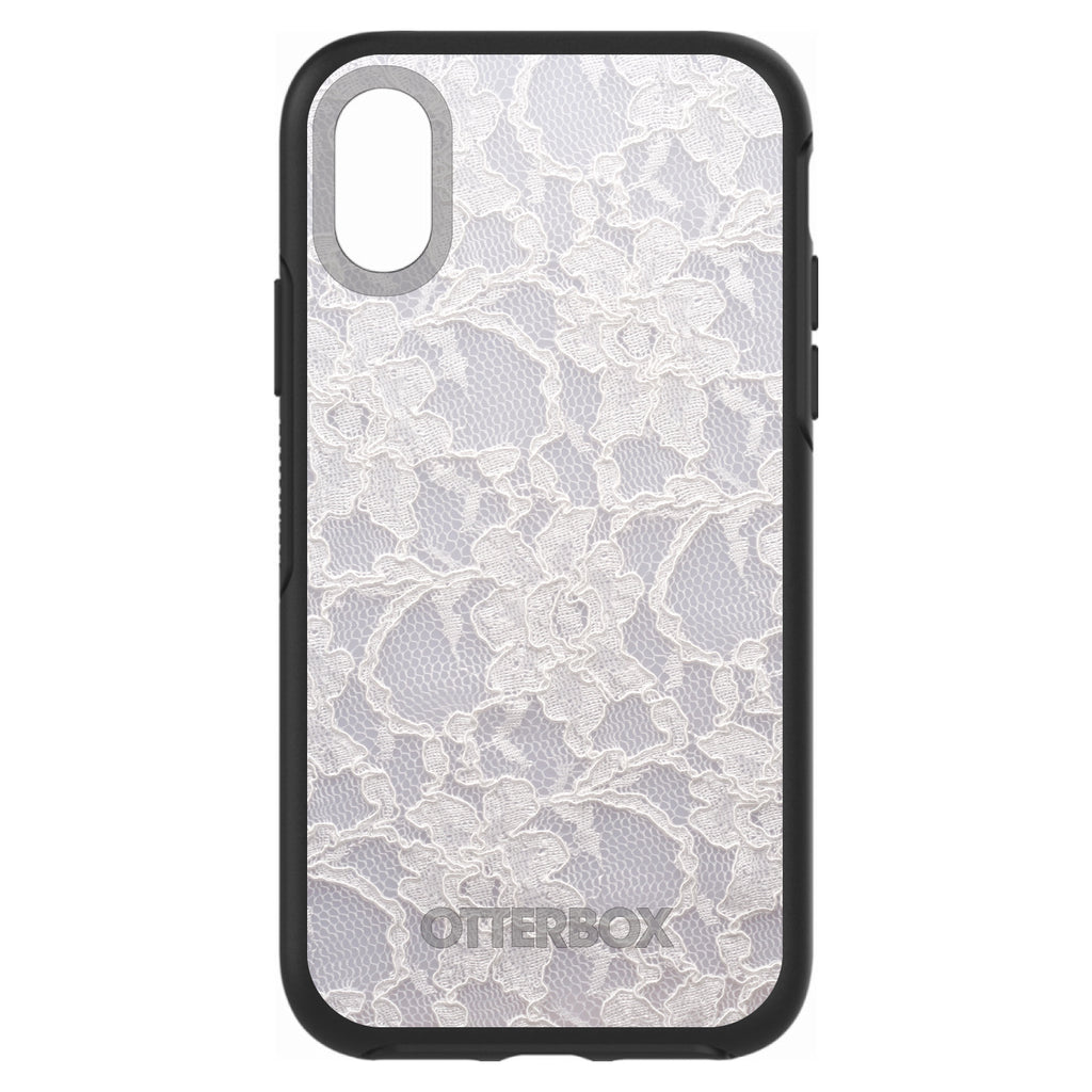 White Lace Wedding OtterBox Symmetry Case for iPhone & Galaxy, view 4