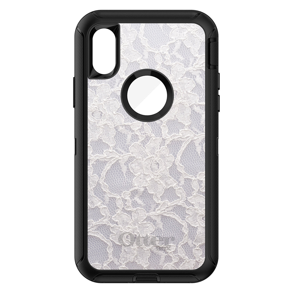 White Lace Wedding OtterBox Defender Case for iPhone & Galaxy, view 3