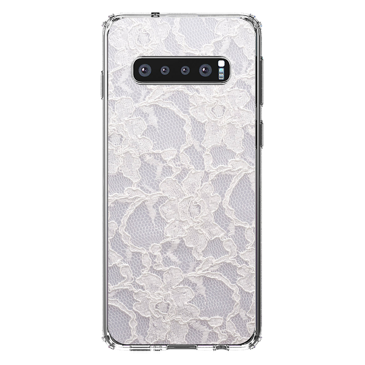 White Lace Wedding Clear Shockproof iPhone Case, view 16