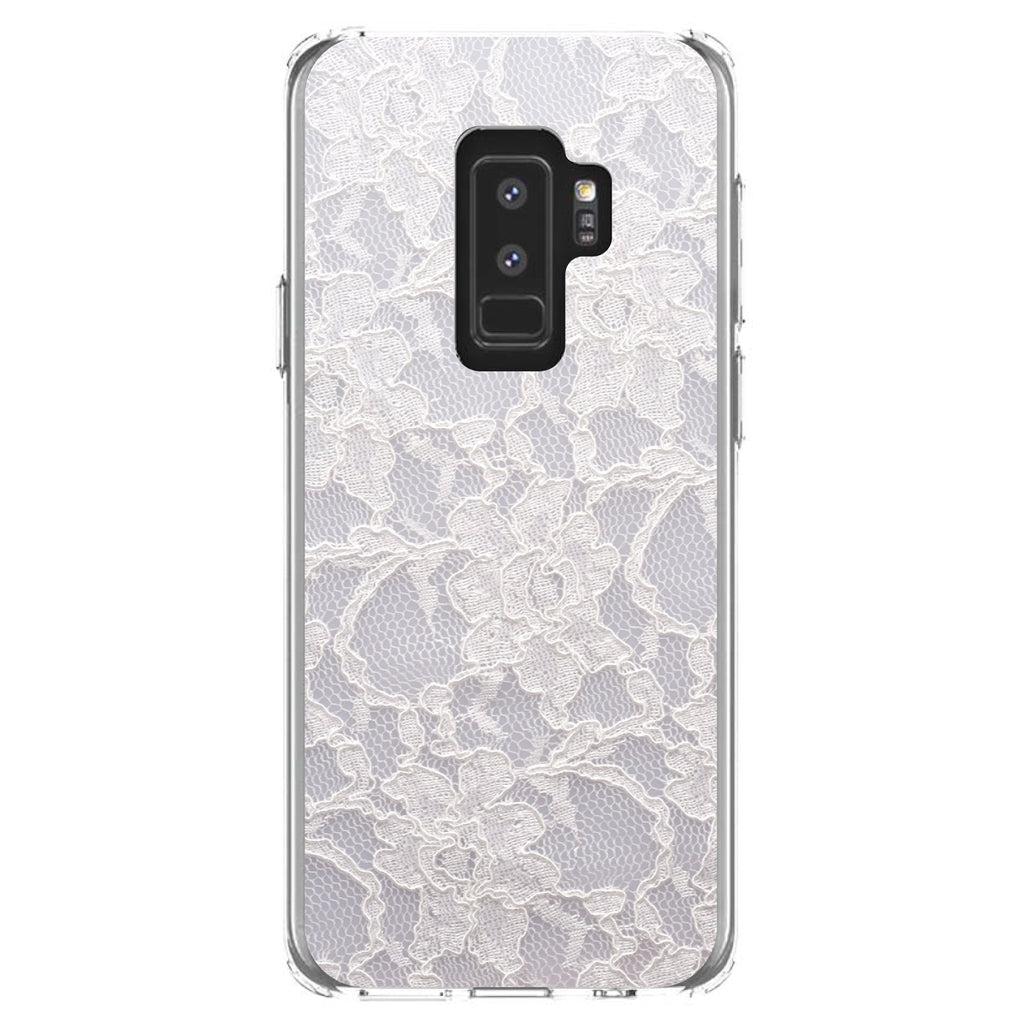 White Lace Wedding Clear Shockproof iPhone Case, view 20