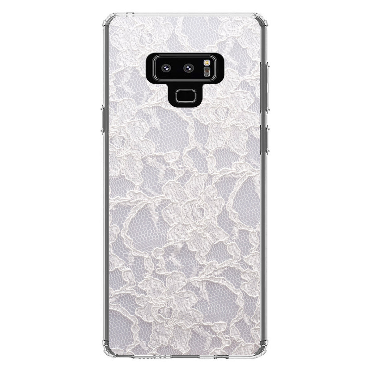 White Lace Wedding Clear Shockproof iPhone Case, view 11