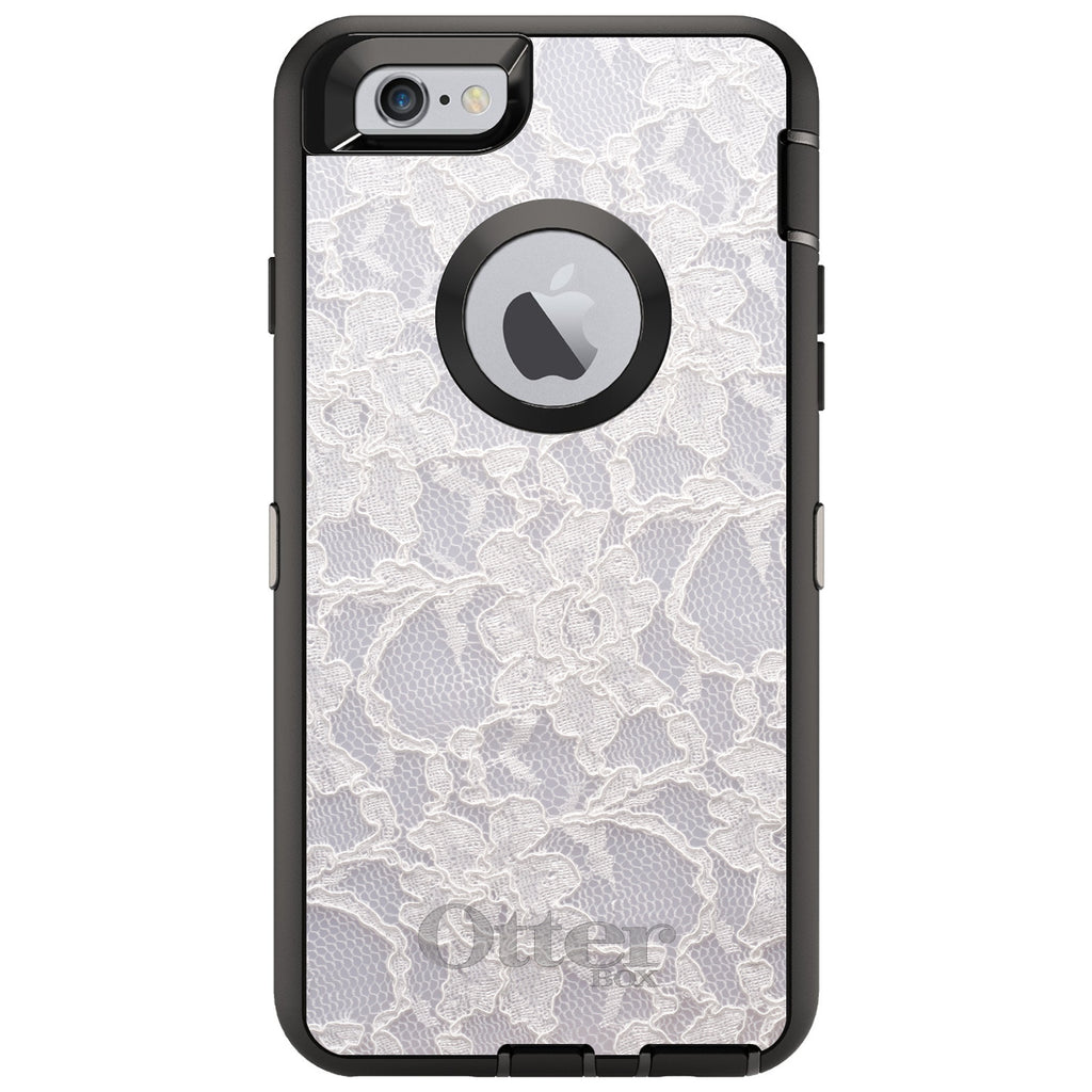 White Lace Wedding OtterBox Defender Case for iPhone & Galaxy, view 4