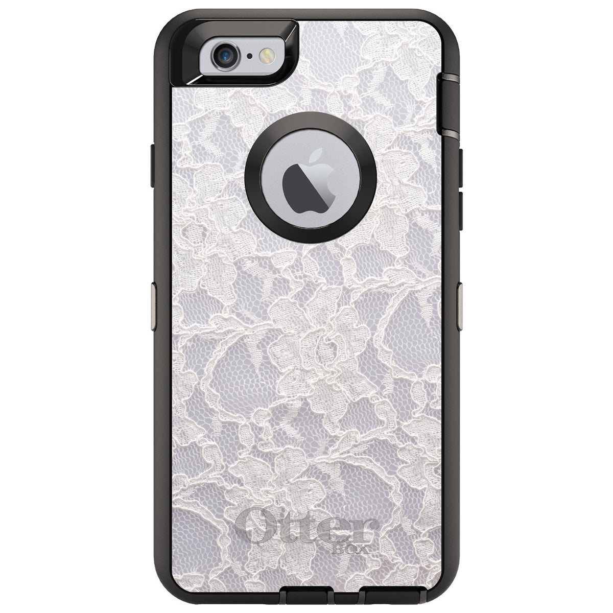 White Lace Wedding OtterBox Defender Case for iPhone & Galaxy, view 4