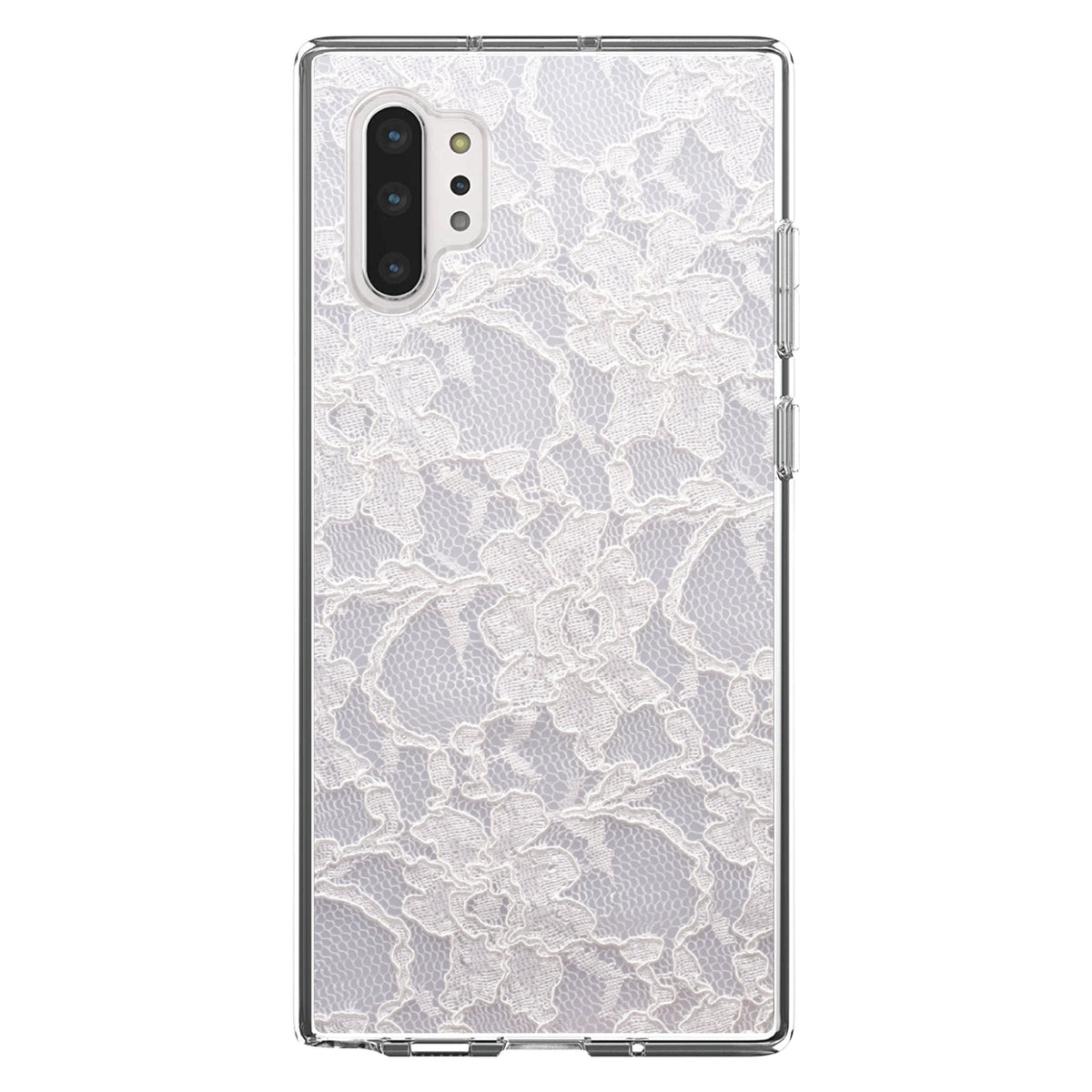 White Lace Wedding Clear Shockproof iPhone Case, view 10