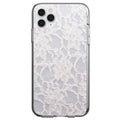 White Lace Wedding Clear Shockproof iPhone Case