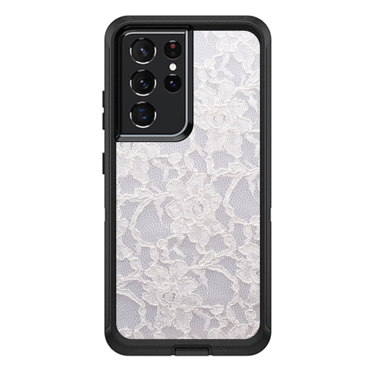 White Lace Wedding OtterBox Defender Case for iPhone & Galaxy, view 7
