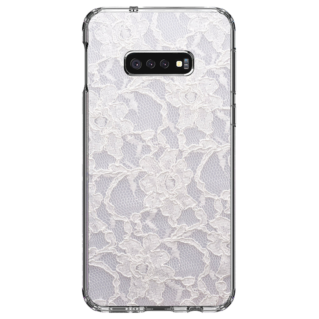 White Lace Wedding Clear Shockproof iPhone Case, view 18