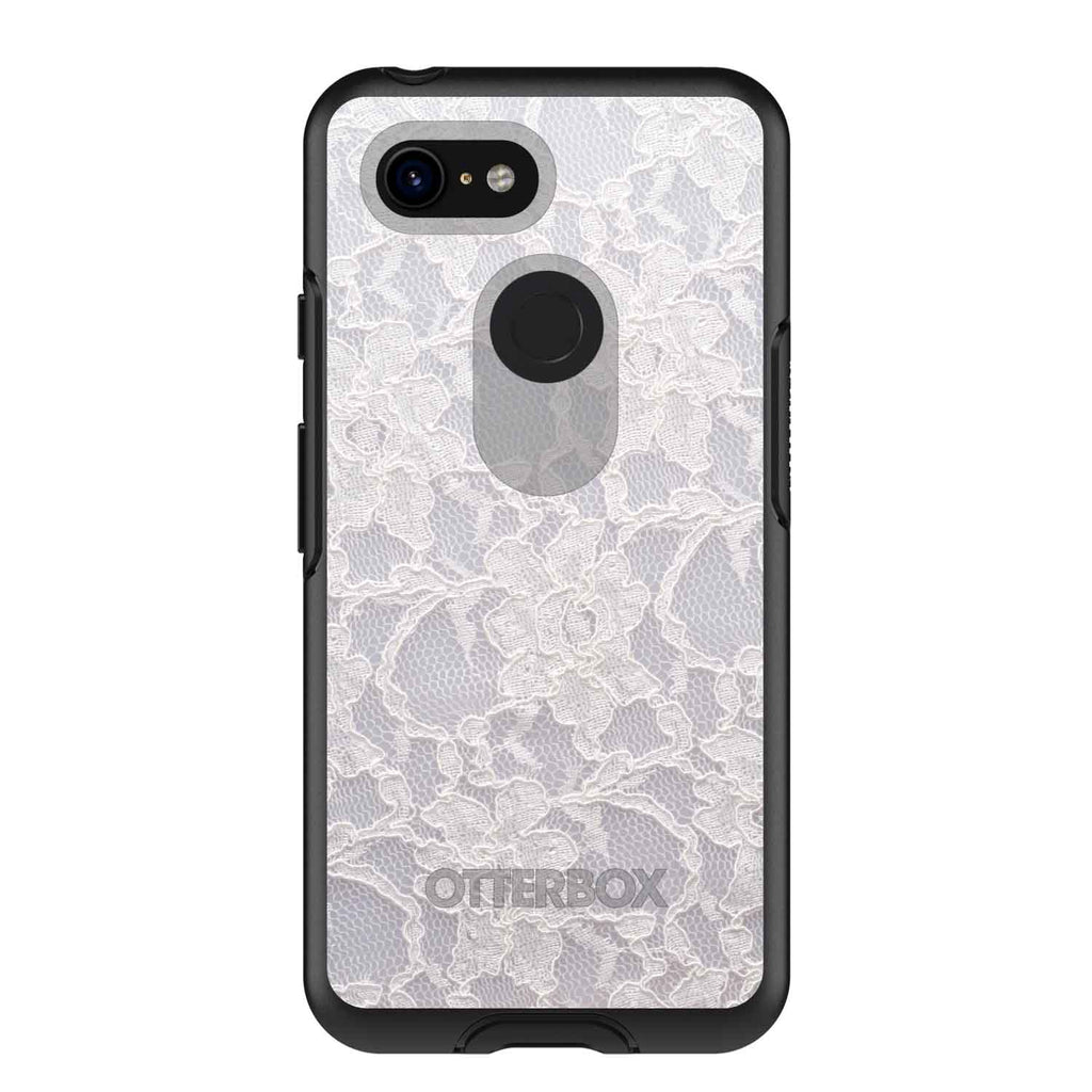 White Lace Wedding OtterBox Symmetry Case for iPhone & Galaxy, view 15