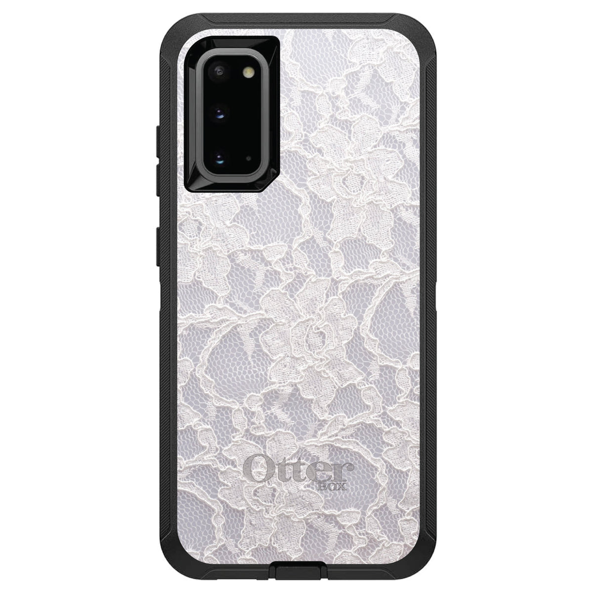 White Lace Wedding OtterBox Defender Case for iPhone & Galaxy, view 8