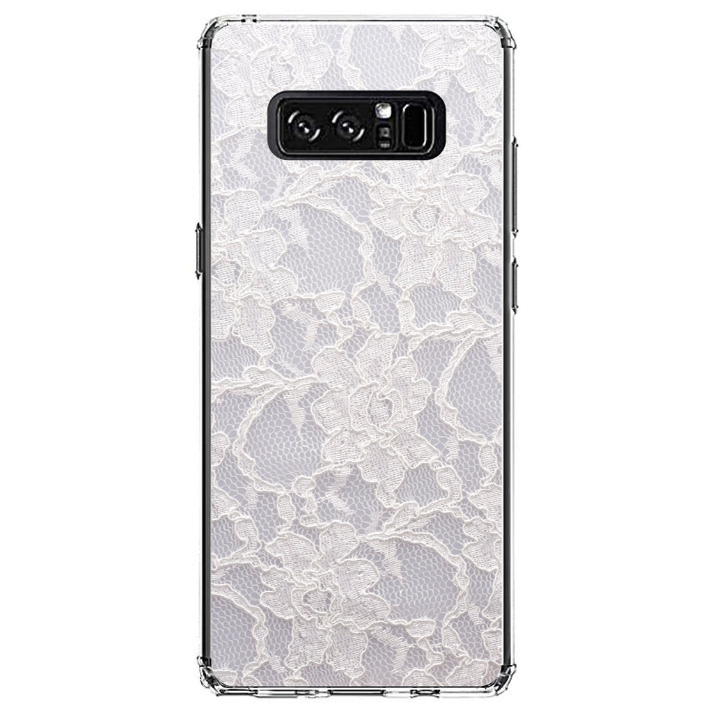 White Lace Wedding Clear Shockproof iPhone Case, view 12