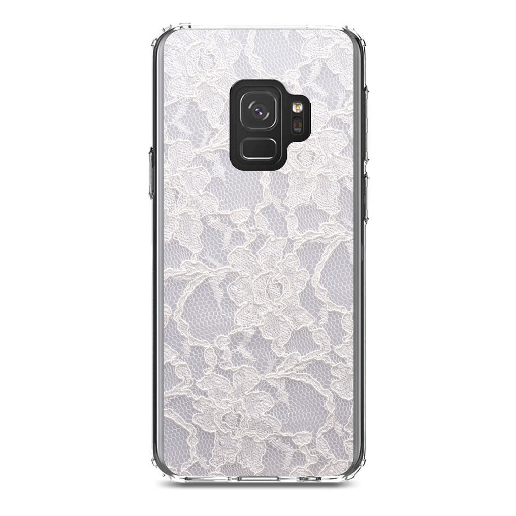 White Lace Wedding Clear Shockproof iPhone Case, view 19