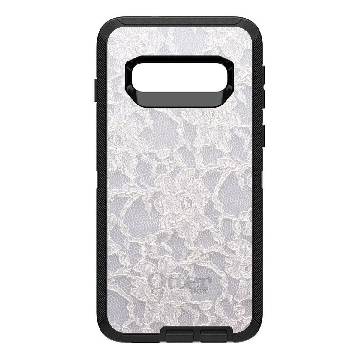 White Lace Wedding OtterBox Defender Case for iPhone & Galaxy, view 9