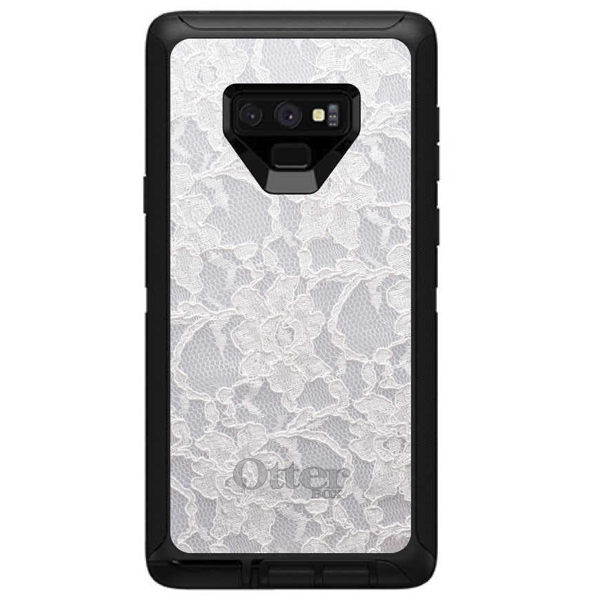 White Lace Wedding OtterBox Defender Case for iPhone & Galaxy, view 16