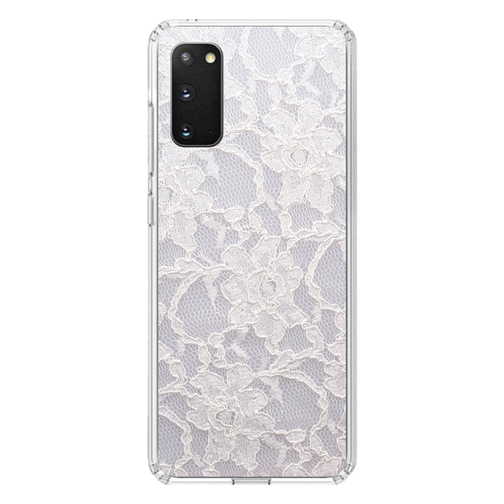 White Lace Wedding Clear Shockproof iPhone Case, view 13