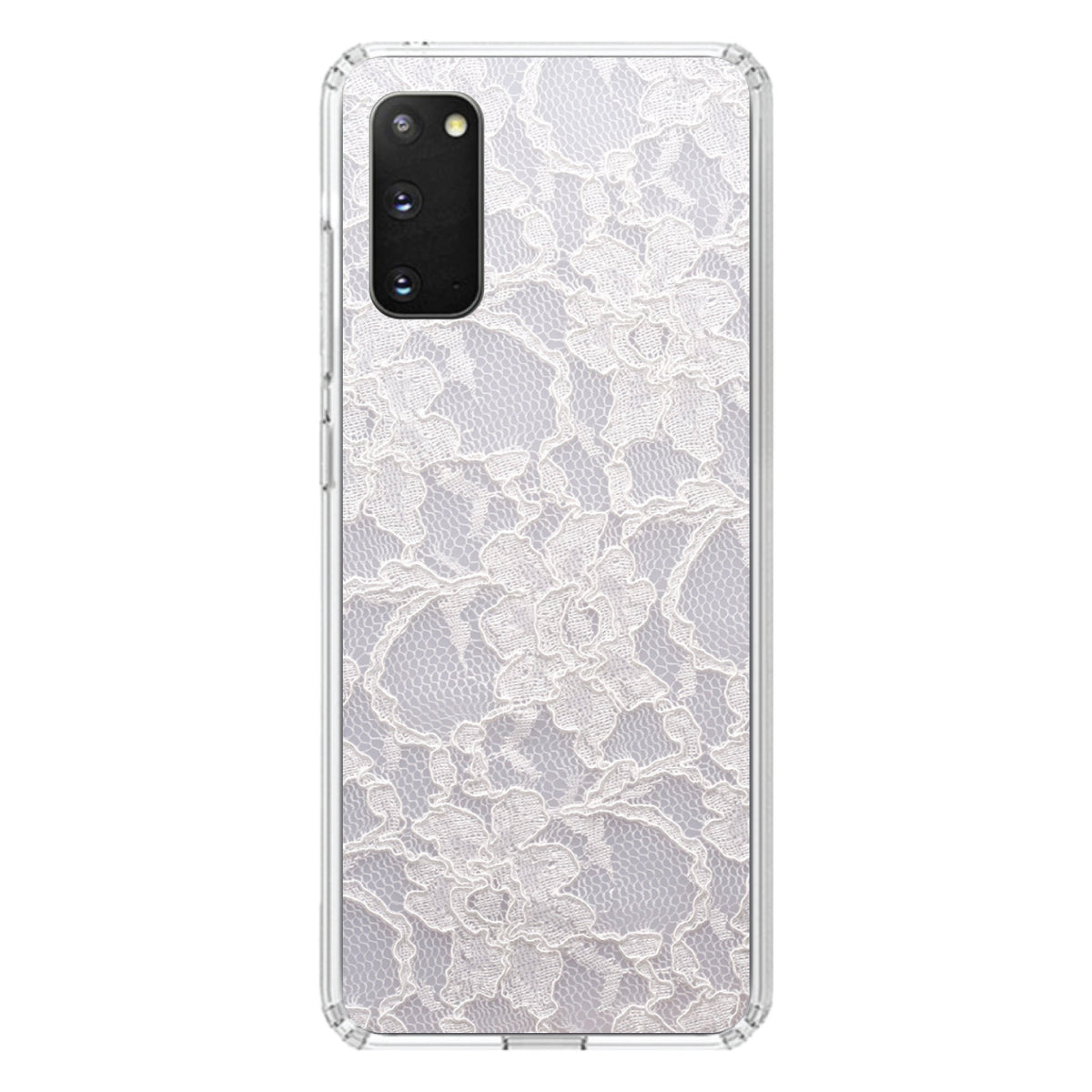 White Lace Wedding Clear Shockproof iPhone Case, view 15