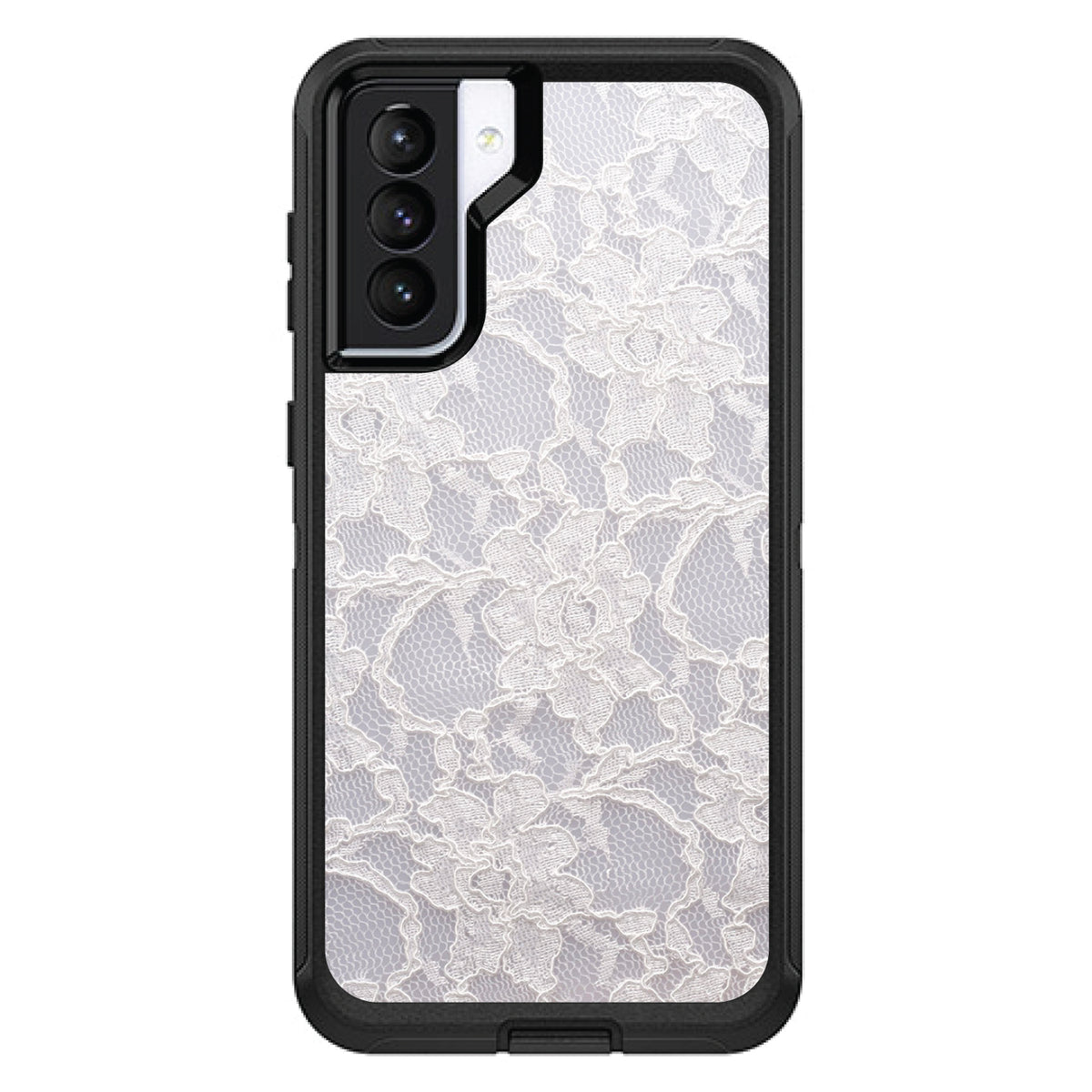 White Lace Wedding OtterBox Defender Case for iPhone & Galaxy, view 5