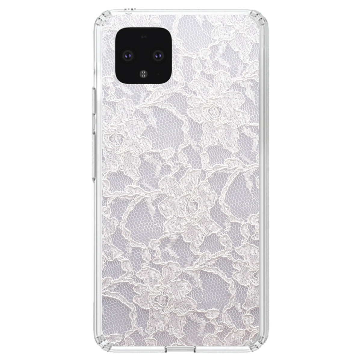 White Lace Wedding Clear Shockproof iPhone Case, view 24
