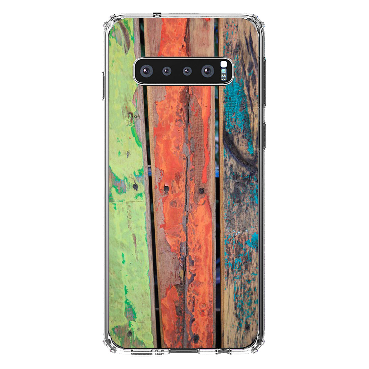 Rough Painted Wood Print Clear Shockproof iPhone Case, view 17
