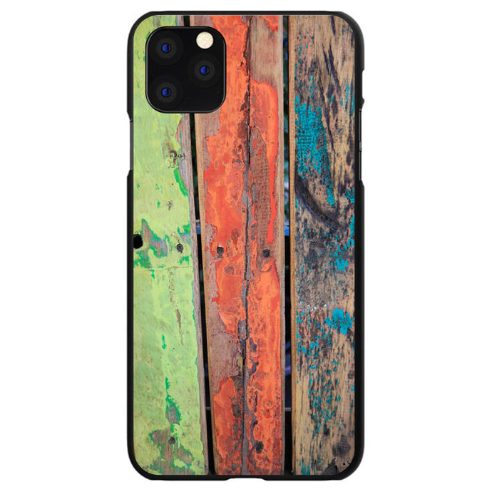 DistinctInk® Hard Plastic Snap-On Case for Apple iPhone or Samsung Galaxy - Rough Painted Wood