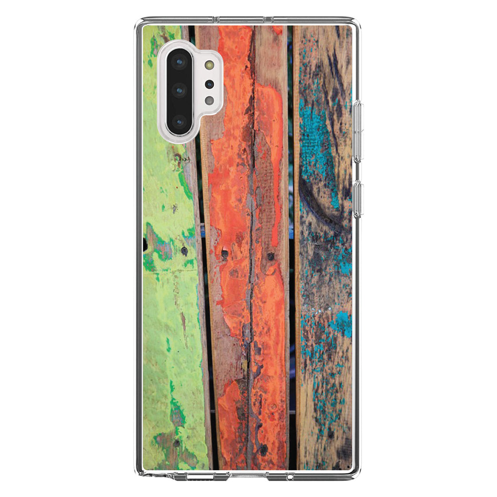 Rough Painted Wood Print Clear Shockproof iPhone Case, view 10