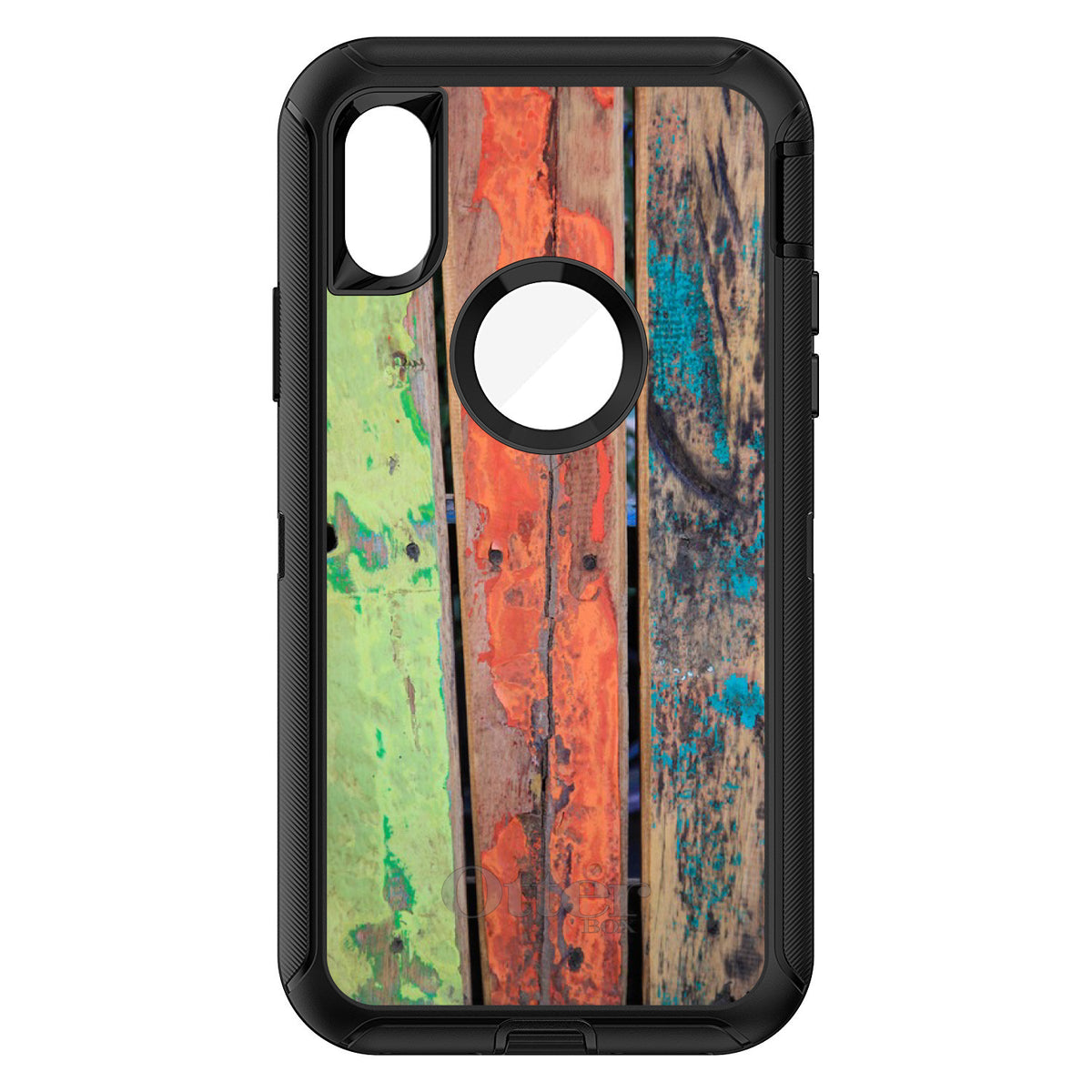 Rough Painted Wood OtterBox Defender Case for iPhone & Galaxy, view 3