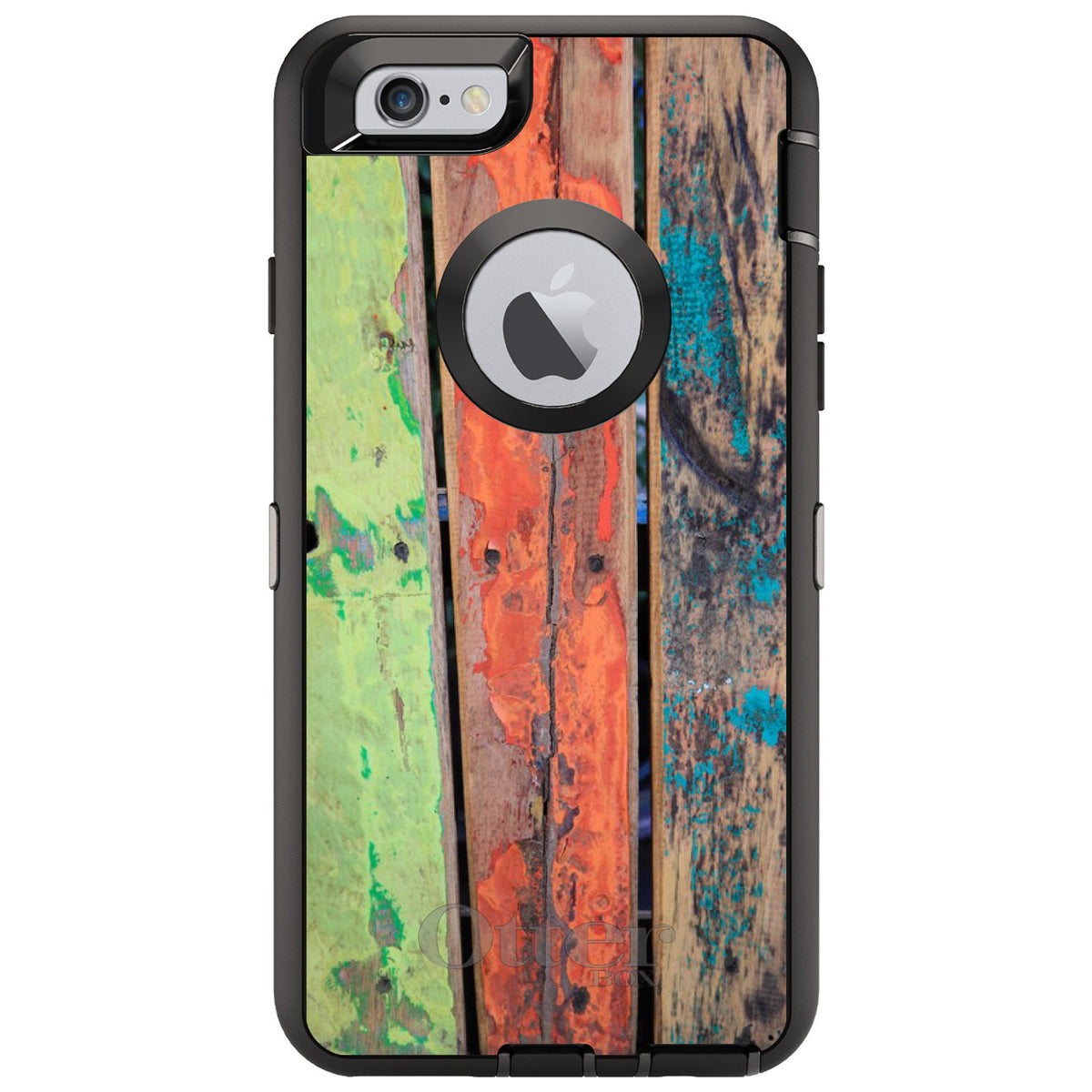 Rough Painted Wood OtterBox Defender Case for iPhone & Galaxy, view 4