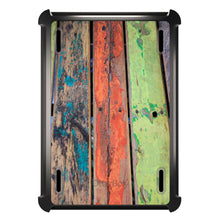 DistinctInk™ OtterBox Defender Series Case for Apple iPad / iPad Pro / iPad Air / iPad Mini - Rough Painted Wood