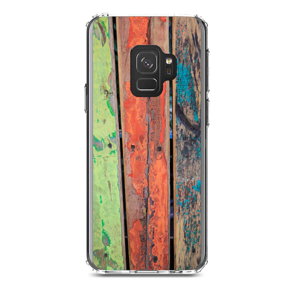 Rough Painted Wood Print Clear Shockproof iPhone Case, view 19