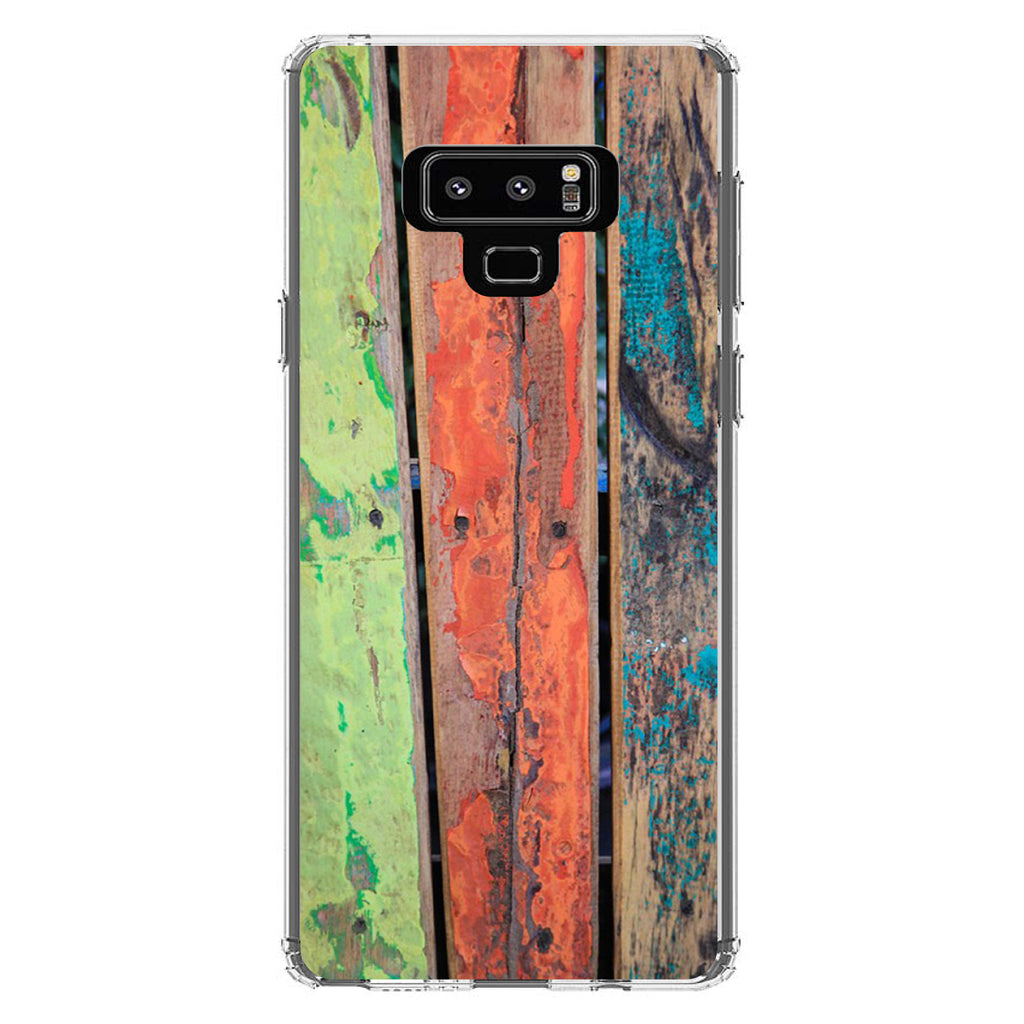 Rough Painted Wood Print Clear Shockproof iPhone Case, view 11