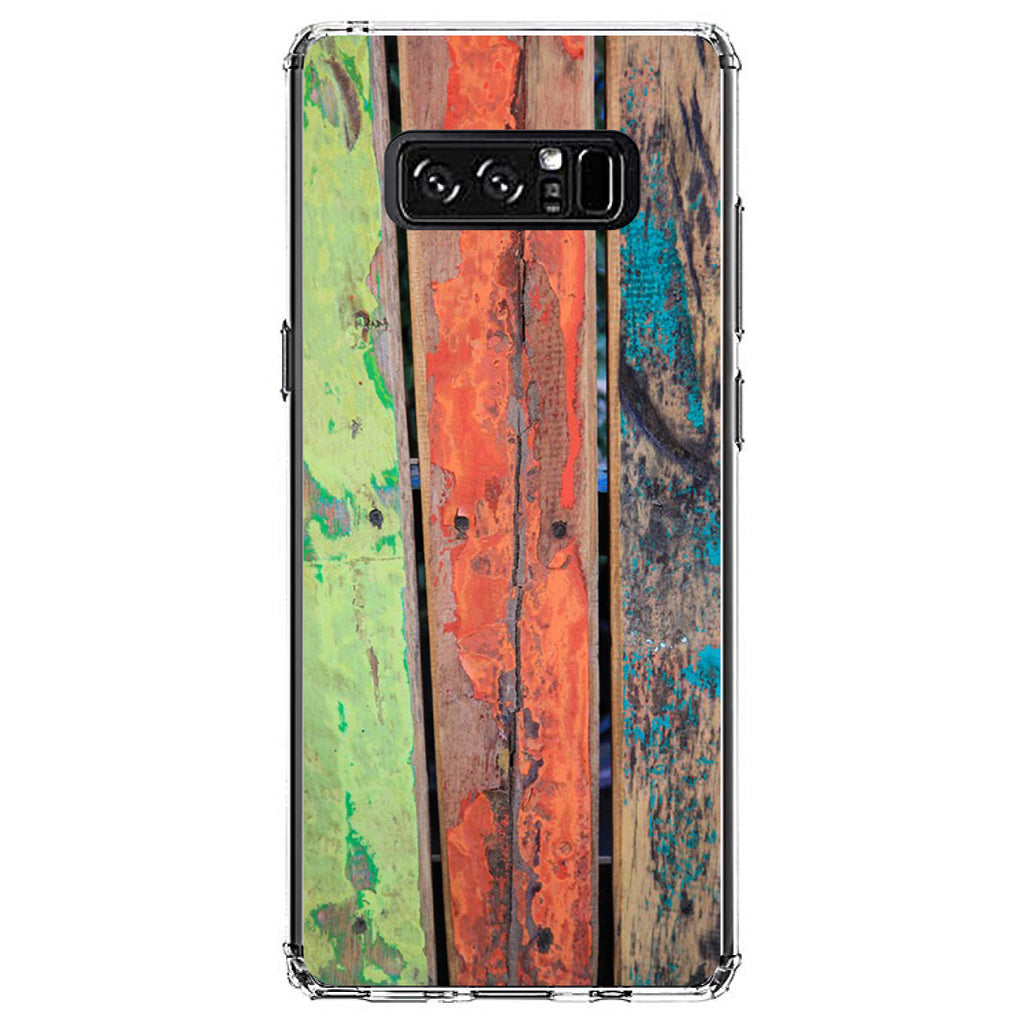 Rough Painted Wood Print Clear Shockproof iPhone Case, view 12